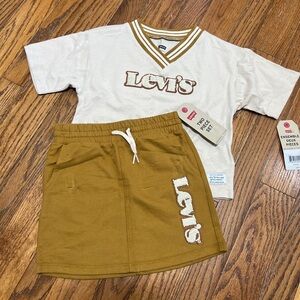 New Youth Girls Levi’s 2 Piece Outfit Shirt Skirt